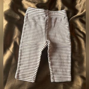 Stripped pink and brown girls pants 3/6 months